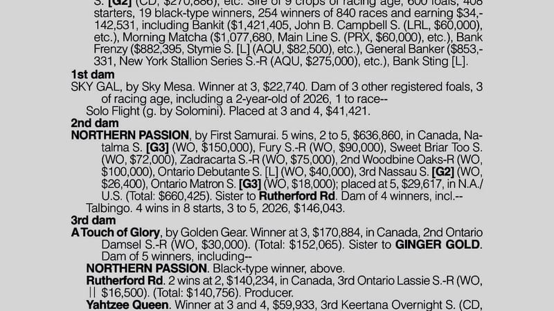 NY Bred Yearling Filly by Maclean's Music